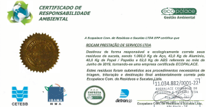 Certificado de Responsabilidade Ambiental - CETESB, IBAMA, Eco Palace e Detran.SP