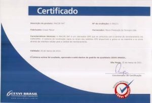 Certificado CESVI BRASIL (Centro de Experimentação e Segurança Viária)