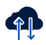 Ícone para Armazenamento de dados em nuvem ou servidor local