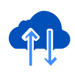 Ícone para Armazenamento de dados em nuvem ou servidor local